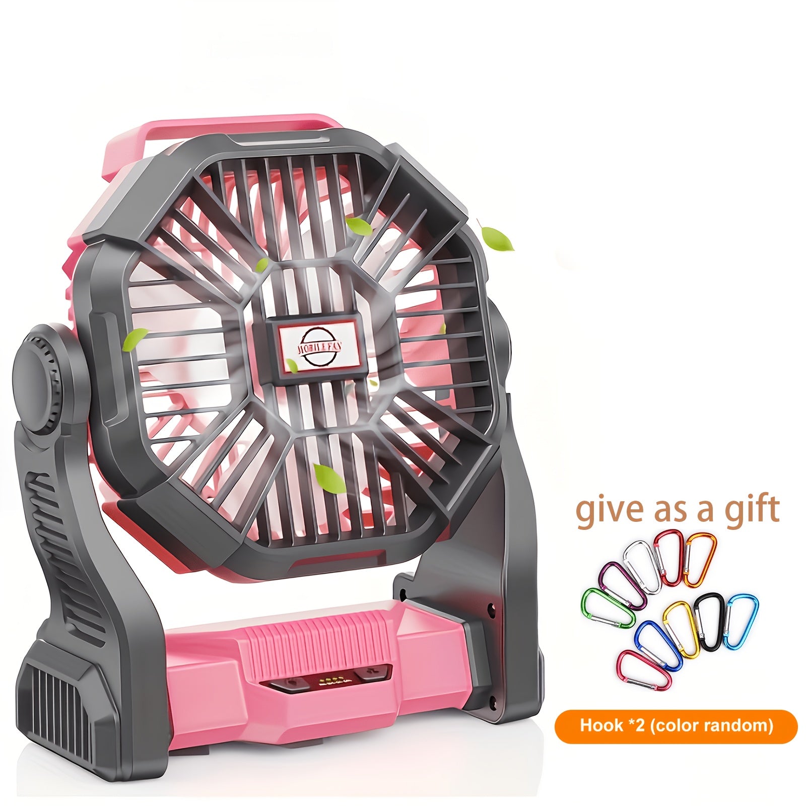 Charging+lighting+fan Three In One Electric Fan Camping Fan Battery Powered Fan, with LED Lantern Portable Camping Fan Suitable for Tents, Timer And Rotating Charging Fan Battery, Suitable for Barbecue Or Travel Operation Fan