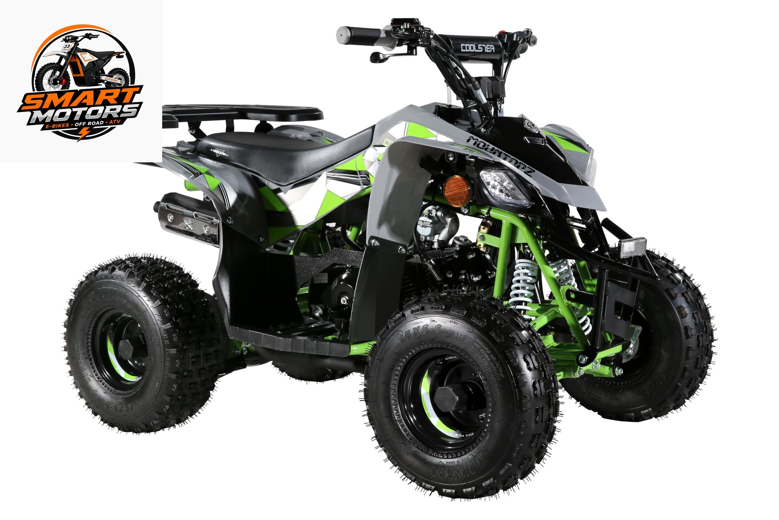 110CC Kids Gas ATV – 4-Stroke Off-Road Quad with Speed Limiter, Front & Rear Brakes, LED Lights & Heavy-Duty Steel Frame