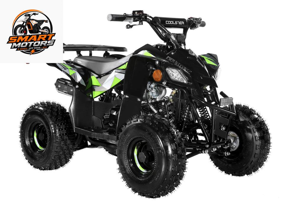 110CC Kids Gas ATV – 4-Stroke Off-Road Quad with Speed Limiter, Front & Rear Brakes, LED Lights & Heavy-Duty Steel Frame