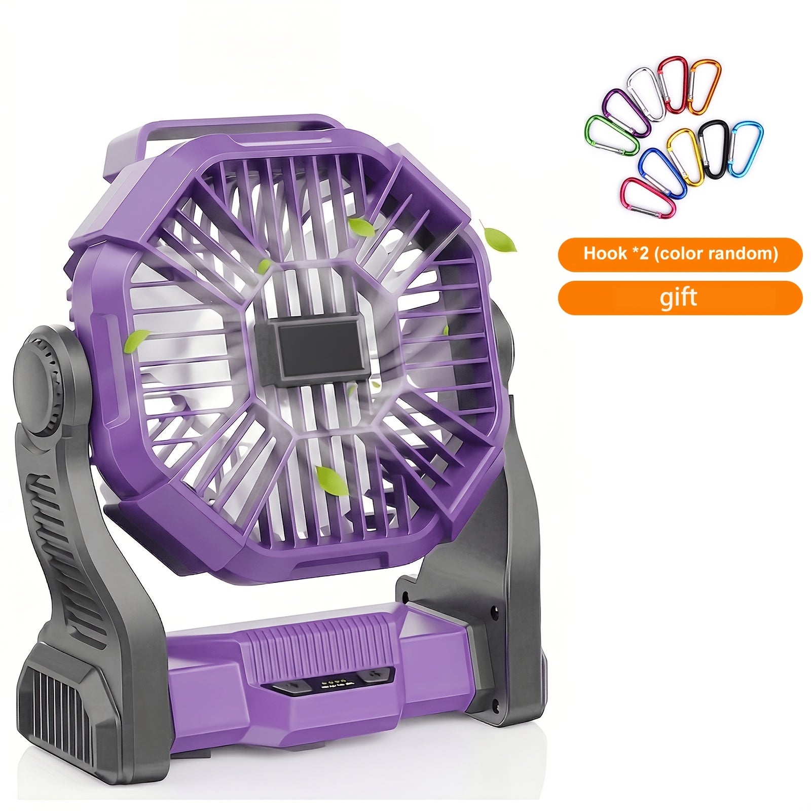 Charging+lighting+fan Three In One Electric Fan Camping Fan Battery Powered Fan, with LED Lantern Portable Camping Fan Suitable for Tents, Timer And Rotating Charging Fan Battery, Suitable for Barbecue Or Travel Operation Fan