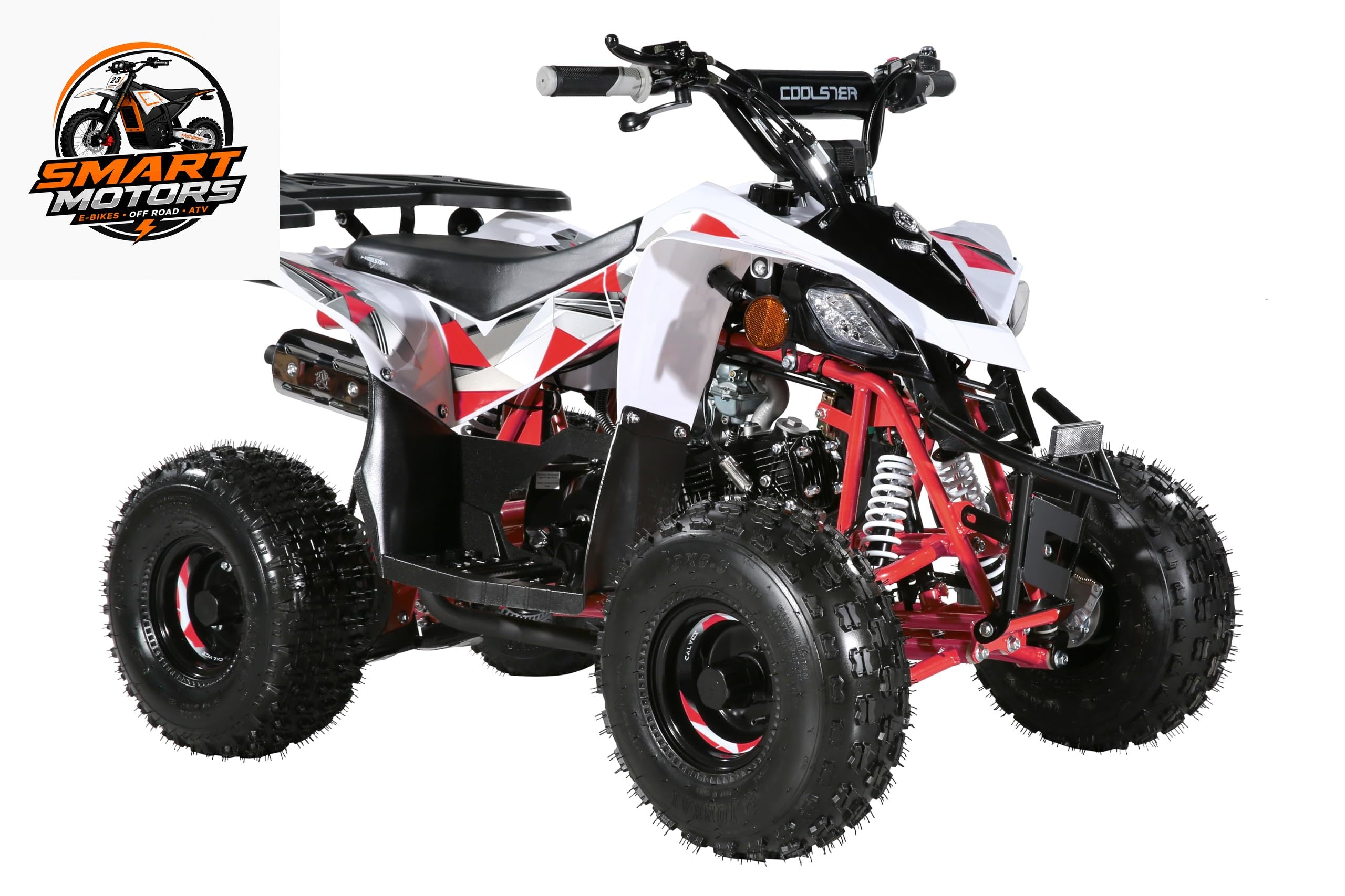 110CC Kids Gas ATV – 4-Stroke Off-Road Quad with Speed Limiter, Front & Rear Brakes, LED Lights & Heavy-Duty Steel Frame